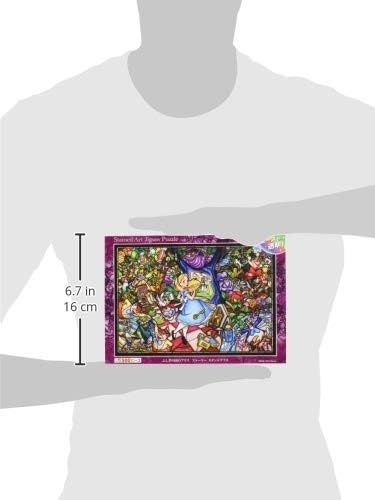 Tenyo 500 Piece Jigsaw Puzzle – Alice in Wonderland Story Stained Glass Tight Series (9.8 x 14.2 in)