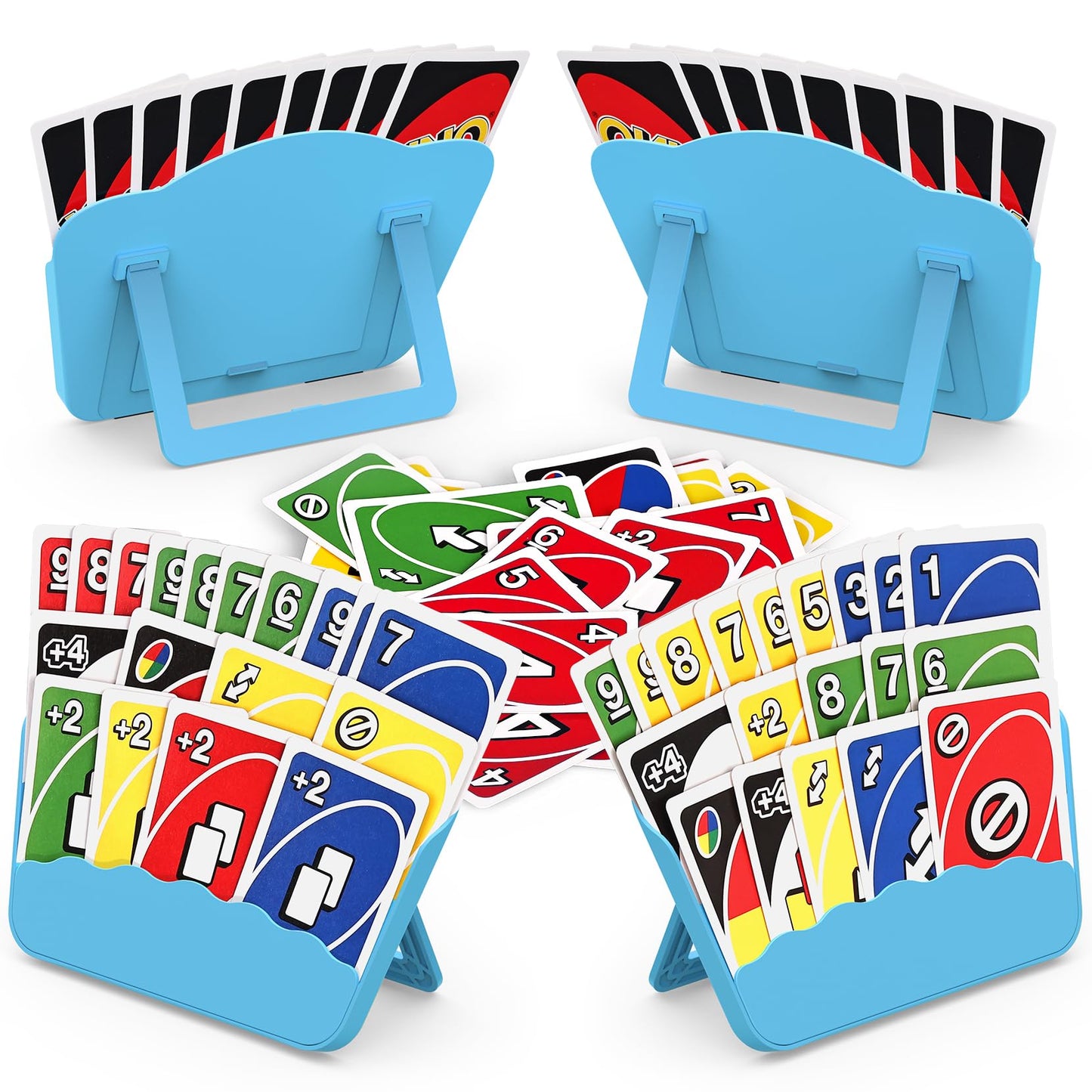 Tenyond Card Holders for Playing Cards – 4 Pack with Foldable Stand | Travel, Seniors & Game Night