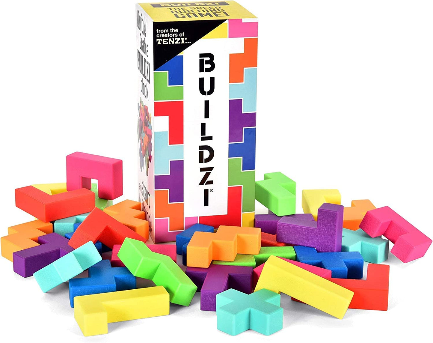 TENZI BUILDZI & 99 More Ways to Play Bundle | Fast Stacking Block Game for 2-4 Players