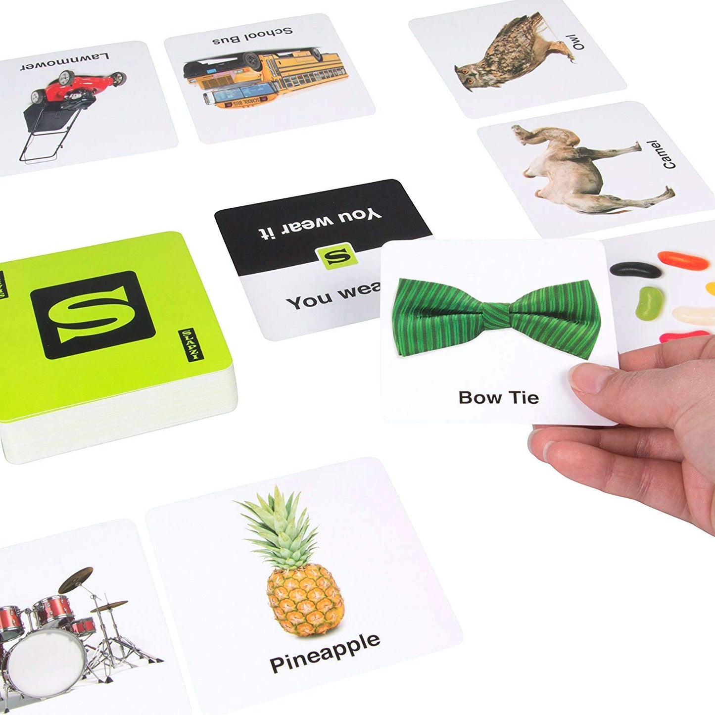 TENZI SLAPZI Full-Sized Edition – 120 Picture Cards, 65 Clue Cards | Fast Family Card Game