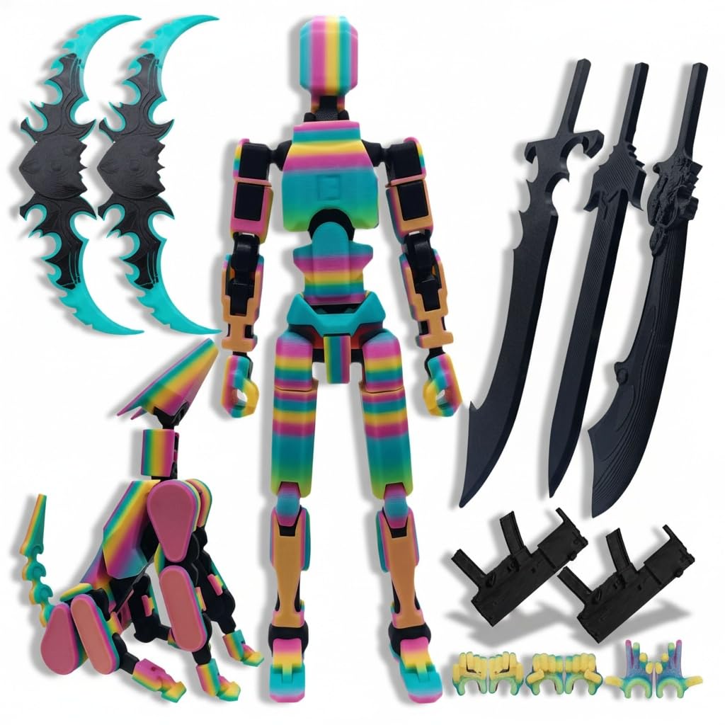 Teoboeys 7.8-inch T13 3D Action Figure with Titan Nova 13 Robo 13 – Fully Articulated, Weapons Set