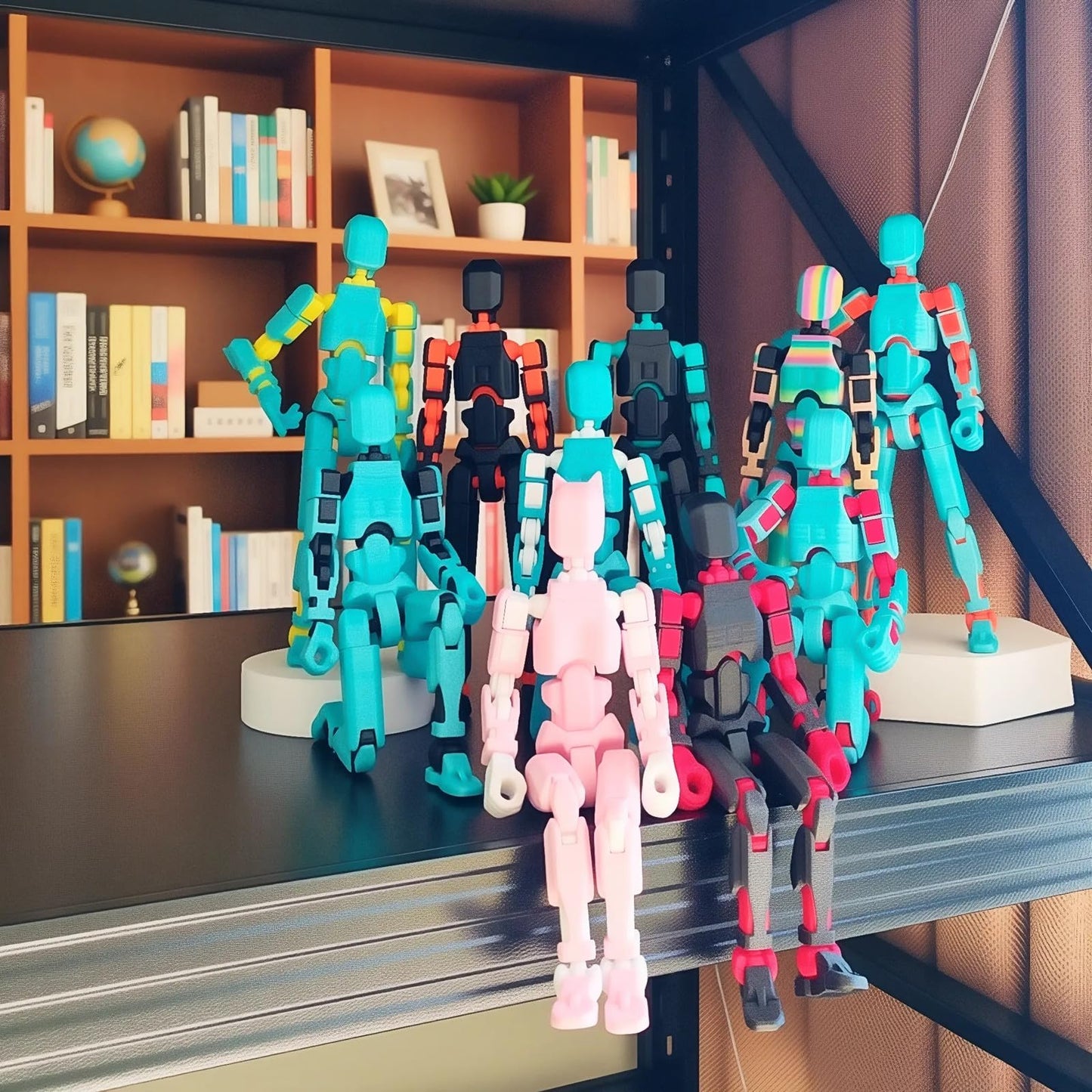 Teoboeys 7.8-inch T13 3D Action Figure with Titan Nova 13 Robo – Large Pink/White, Completed Assembly