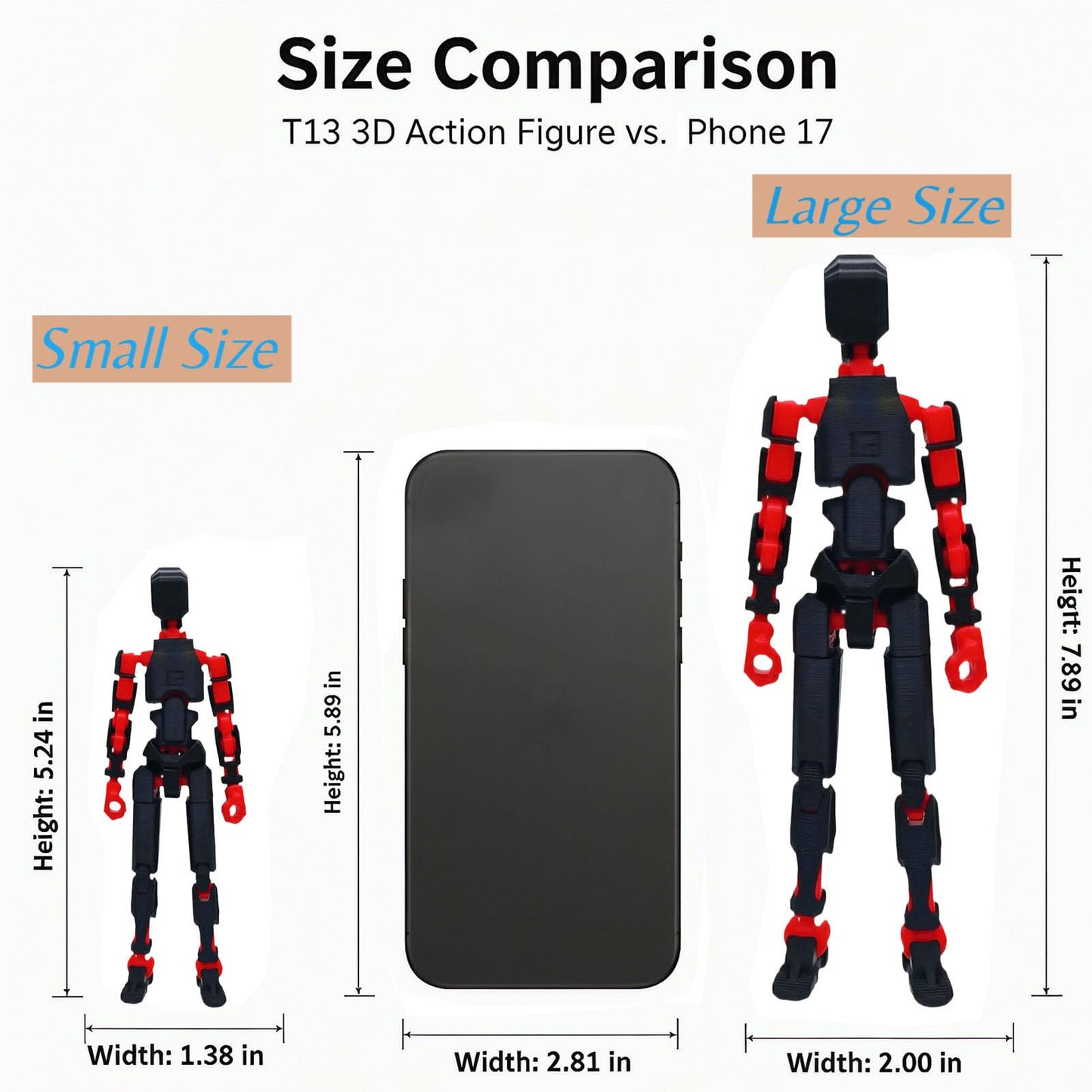 Teoboeys T13 7.8-Inch 3D Action Figure Titan Nova 13 with Weapons – Multi-Jointed, Ready to Play