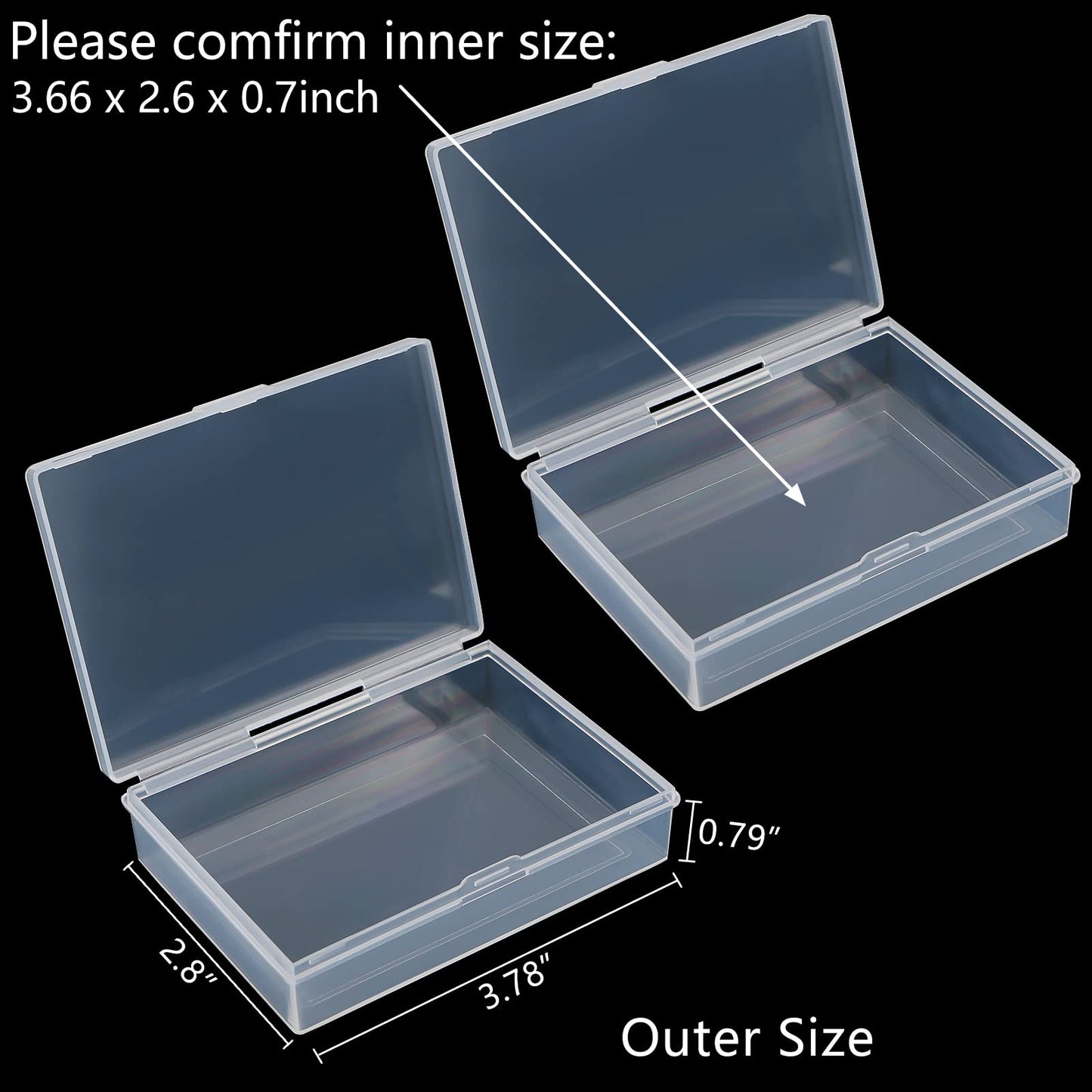 Teqooza Playing Card Case Box – Clear 2-Pack, 3.6 x 2.6 x 0.8 in Card Storage