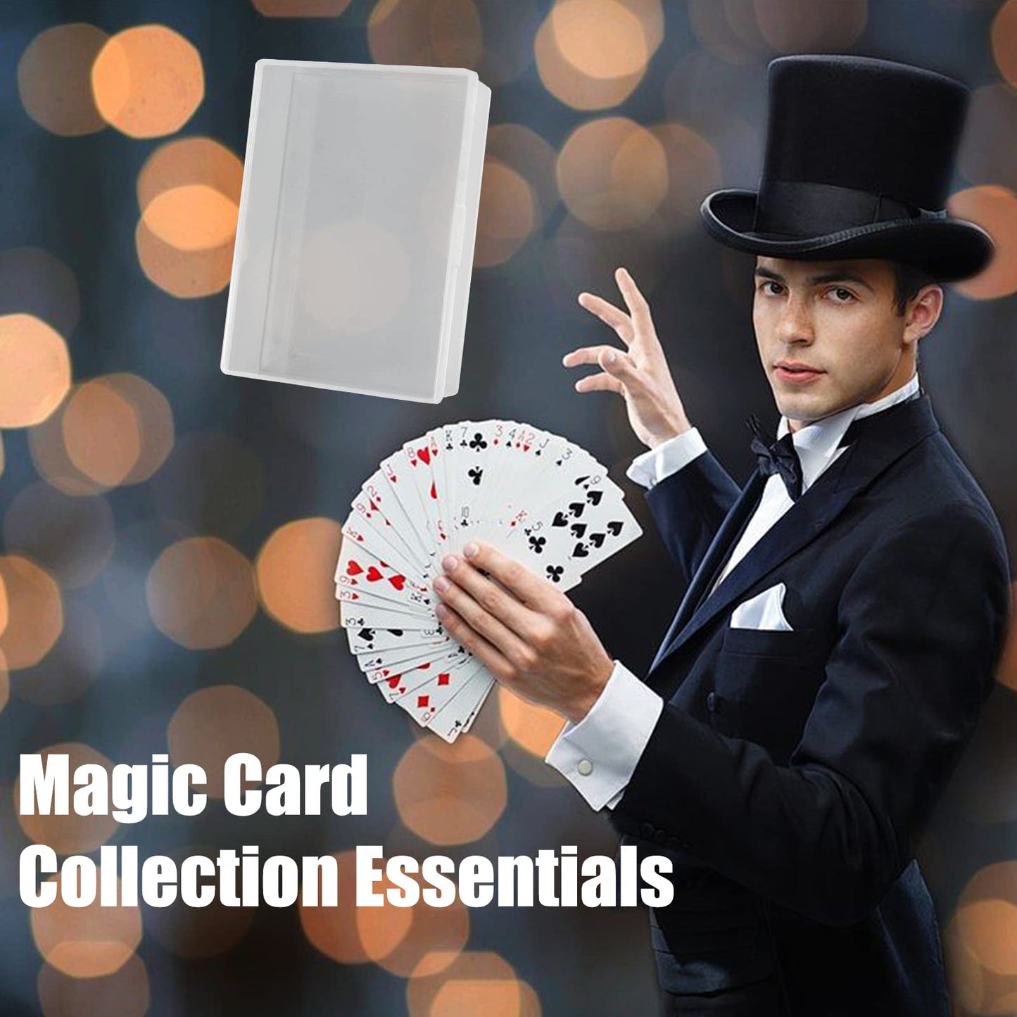 Teqooza Playing Card Case Box – Clear 2-Pack, 3.6 x 2.6 x 0.8 in Card Storage