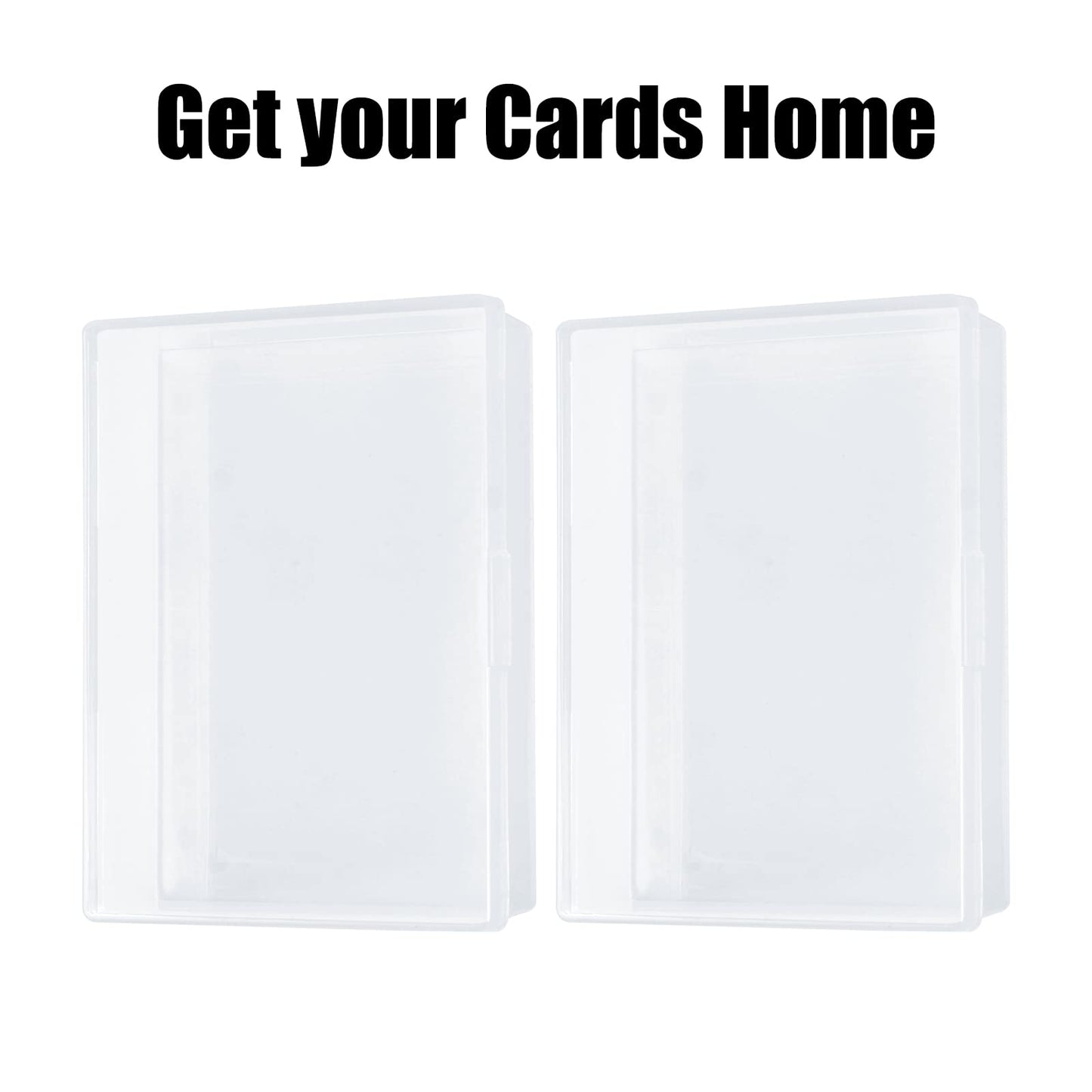 Teqooza Playing Card Case Box – Clear 2-Pack, 3.6 x 2.6 x 0.8 in Card Storage