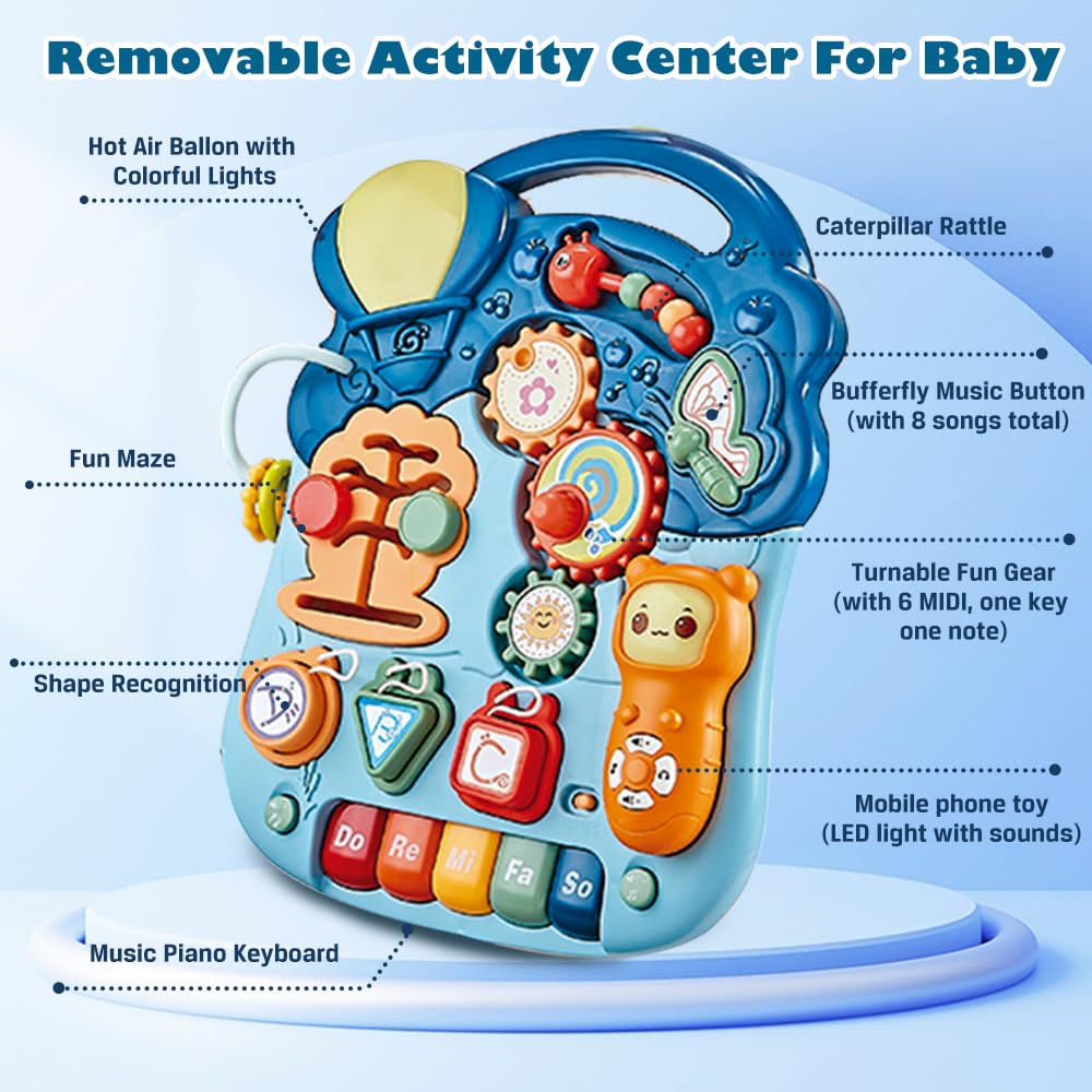 Terramus 5-in-1 Baby Walker: Sit-to-Stand Toy with 5 Modes for Toddlers 6–60 Months
