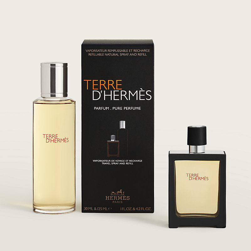 Hermes Terre d'Hermes Gift Set 30ml Parfum Spray + 125ml Parfum Refill