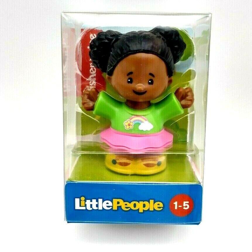 Fisher Price Little People TESSA Pink Skirt Green Top Rainbow Graphic