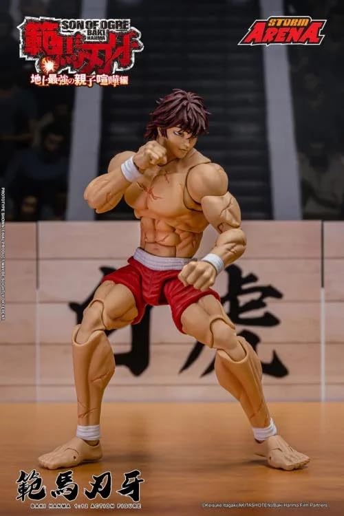 Testbrands Storm Arena Baki Hanma 1/12 Scale Collector Action Figure | Interchangeable Heads & Hands