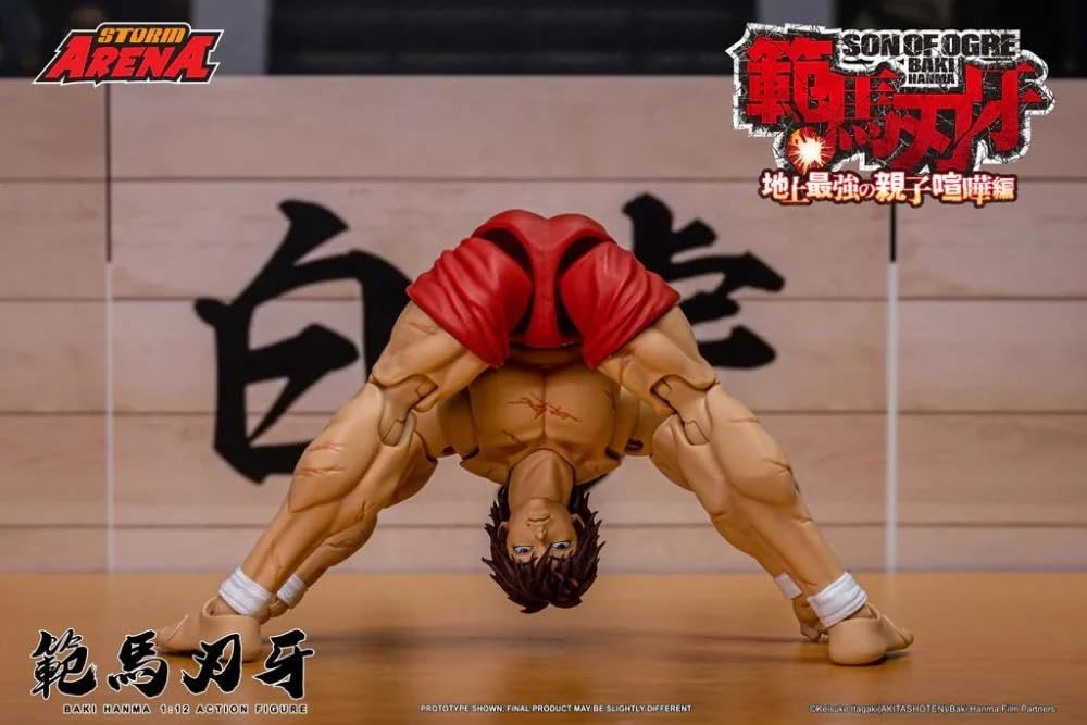 Testbrands Storm Arena Baki Hanma 1/12 Scale Collector Action Figure | Interchangeable Heads & Hands