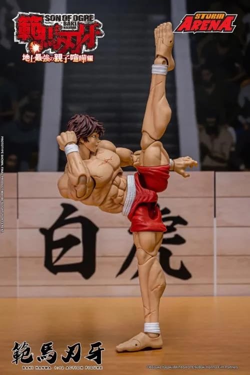 Testbrands Storm Arena Baki Hanma 1/12 Scale Collector Action Figure | Interchangeable Heads & Hands