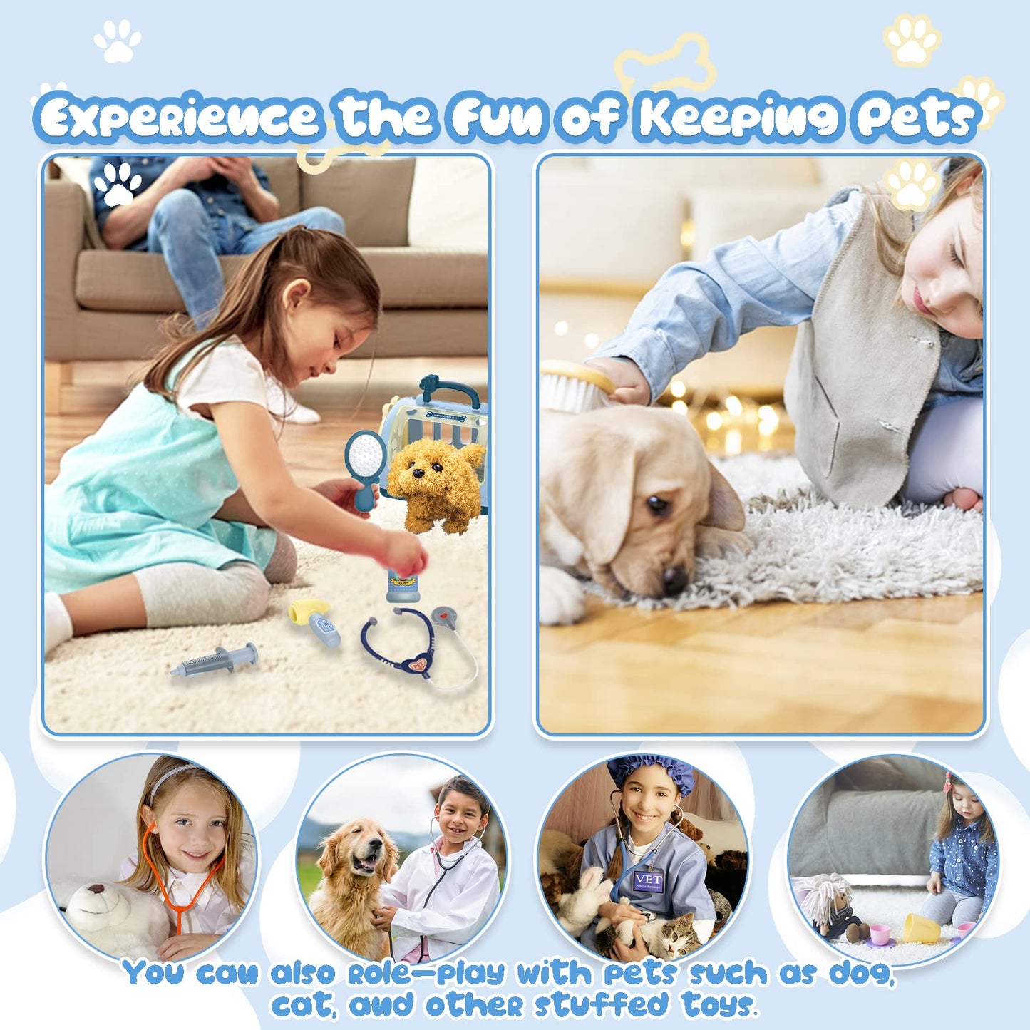 TEUVO Pet Care Playset: Interactive Robot Dog Vet Kit for Kids (Ages 3-7)