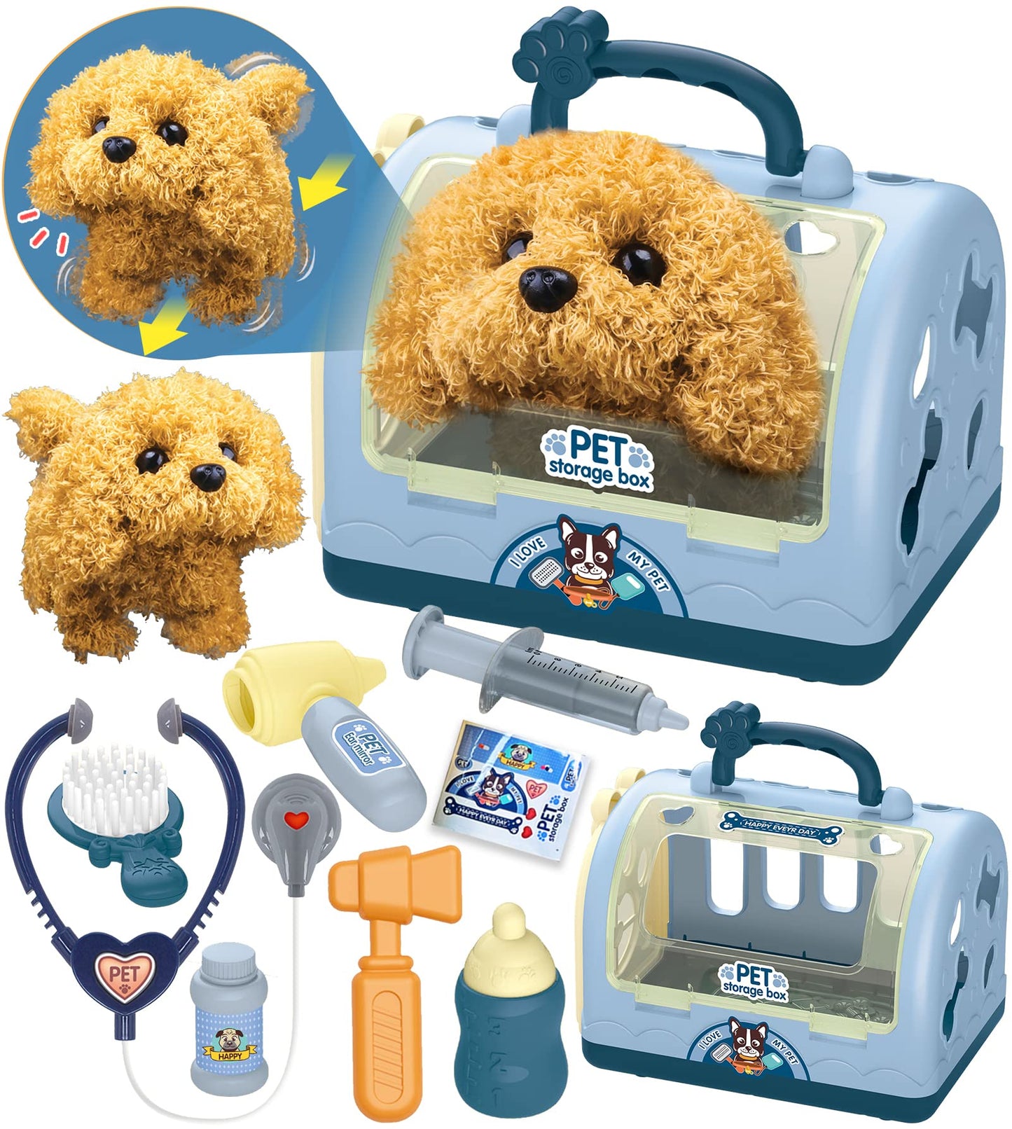 TEUVO Pet Care Playset: Interactive Robot Dog Vet Kit for Kids (Ages 3-7)