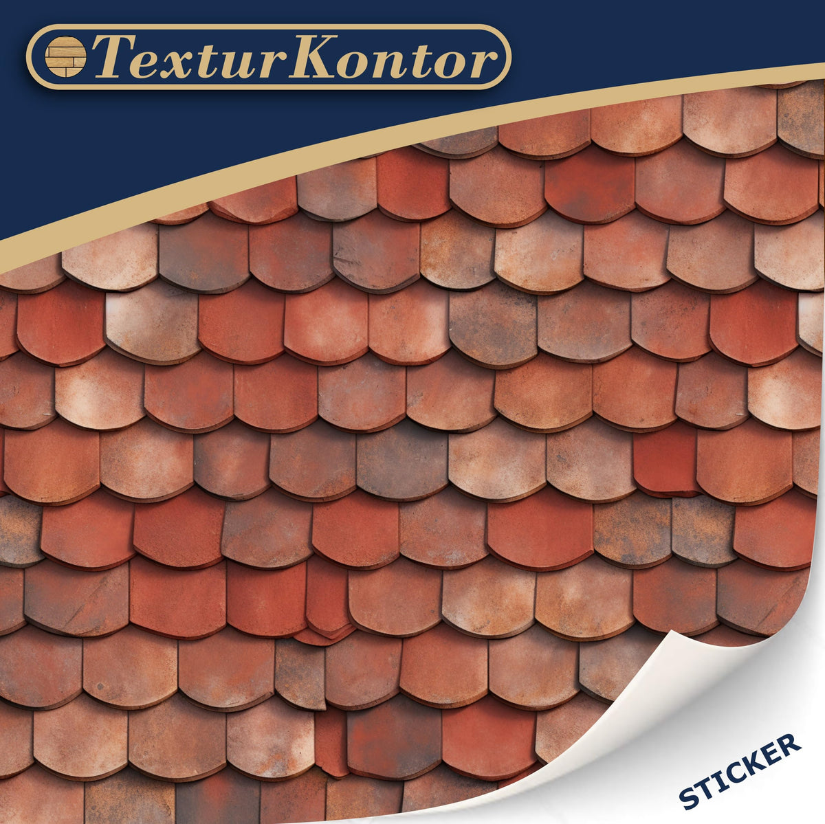 TexturKontor 3 Sheets Self-Adhesive Dollhouse Roof Tiles 1:12 – Clay