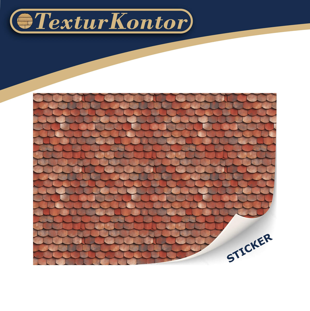 TexturKontor 3 Sheets Self-Adhesive Dollhouse Roof Tiles 1:12 – Clay