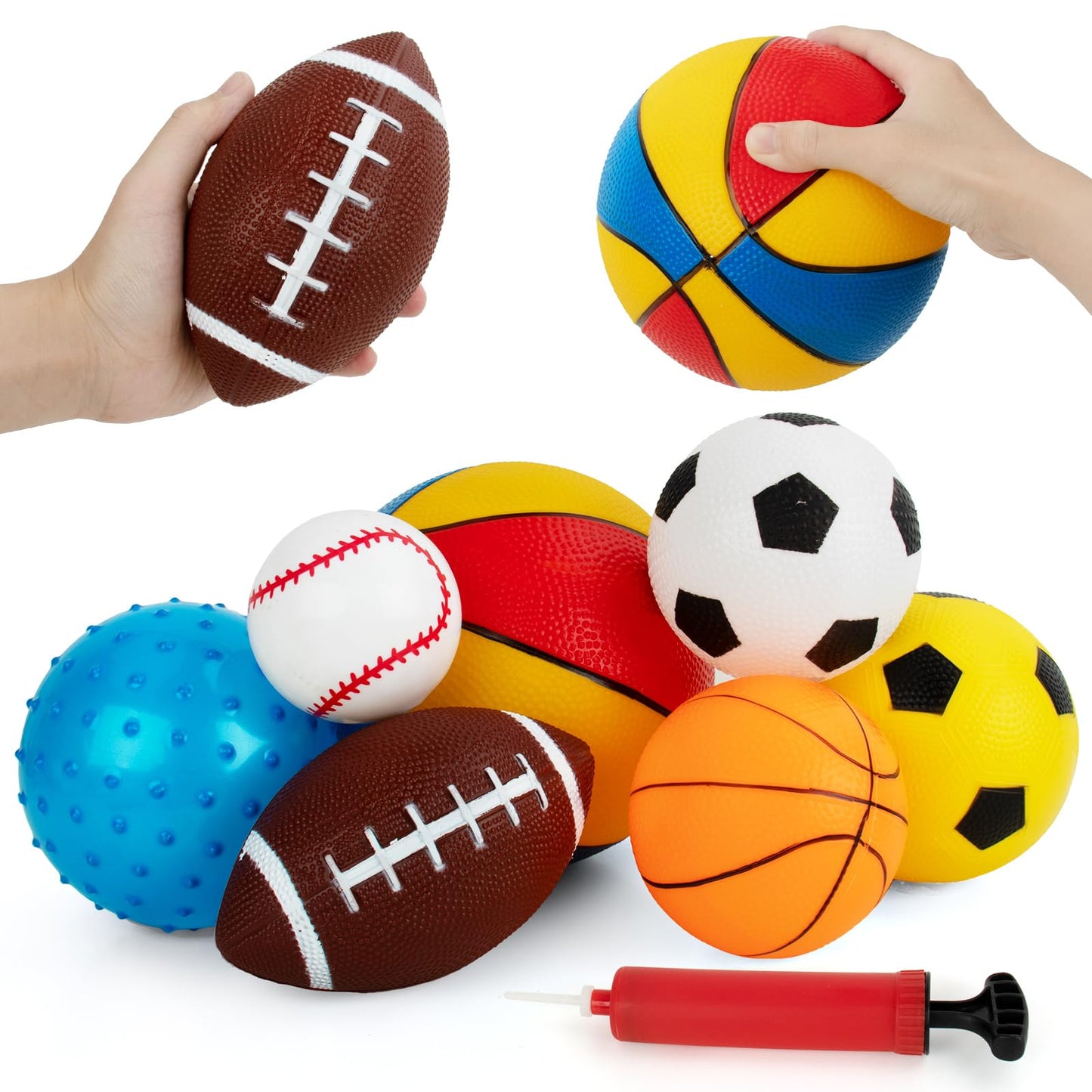 Teytoy 7-Pack Balls for Toddlers 1-3 – Foam Sports Toys for Indoor & Outdoor Play