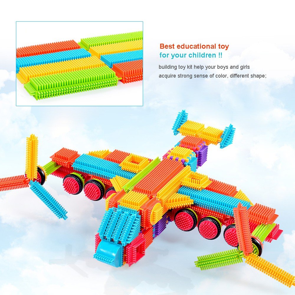 Teytoy 100 Pcs Bristle Shape Building Blocks – Safe, Creative Play for Toddlers & Kids