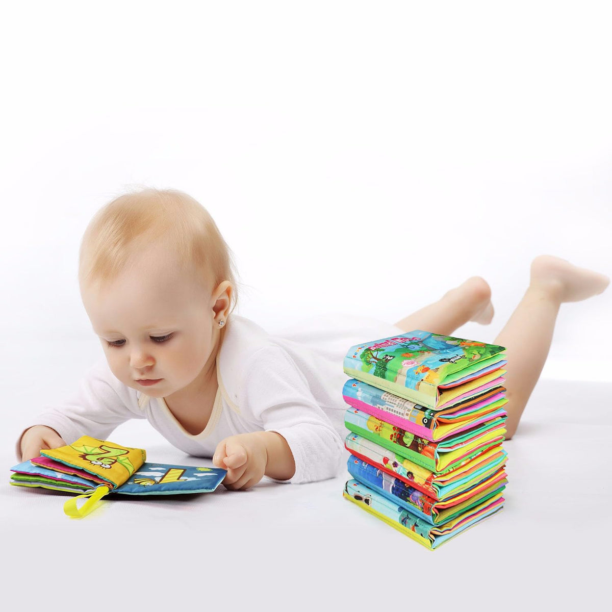 teytoy My First Soft Book - 6-Pack Non-Toxic Fabric Baby Cloth Books for Toddlers