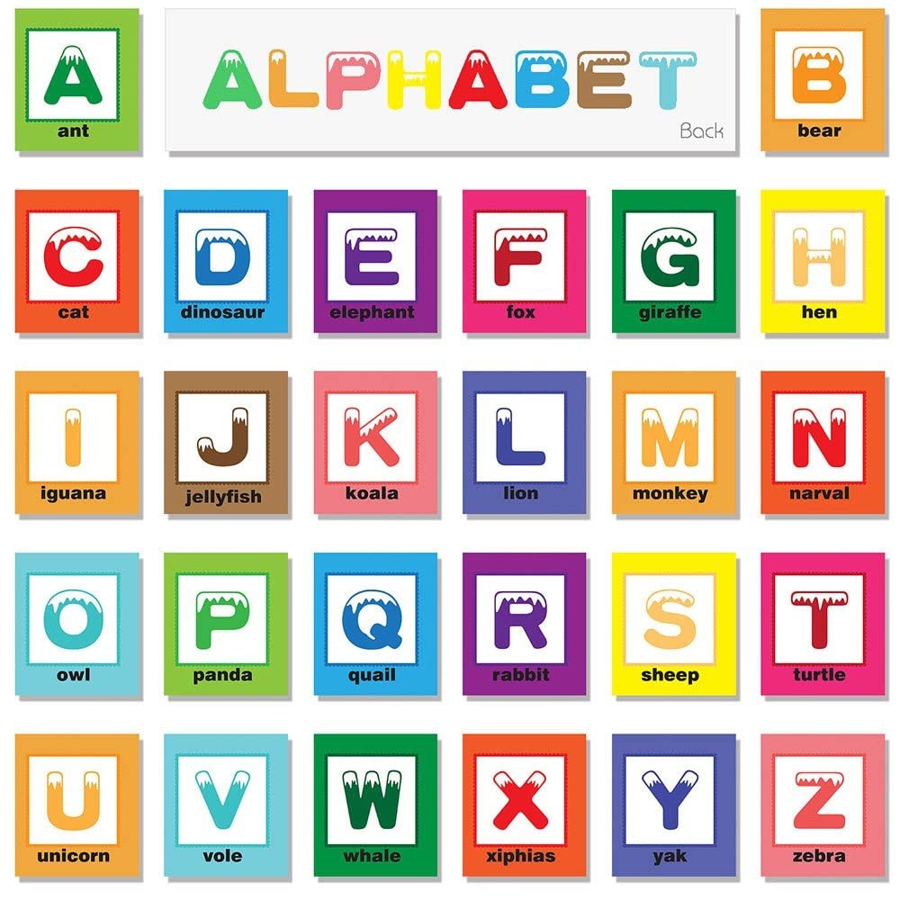 TEYTOY Zoo Series: 26 Soft Alphabet Cards with Cloth Bag for 0+ Years