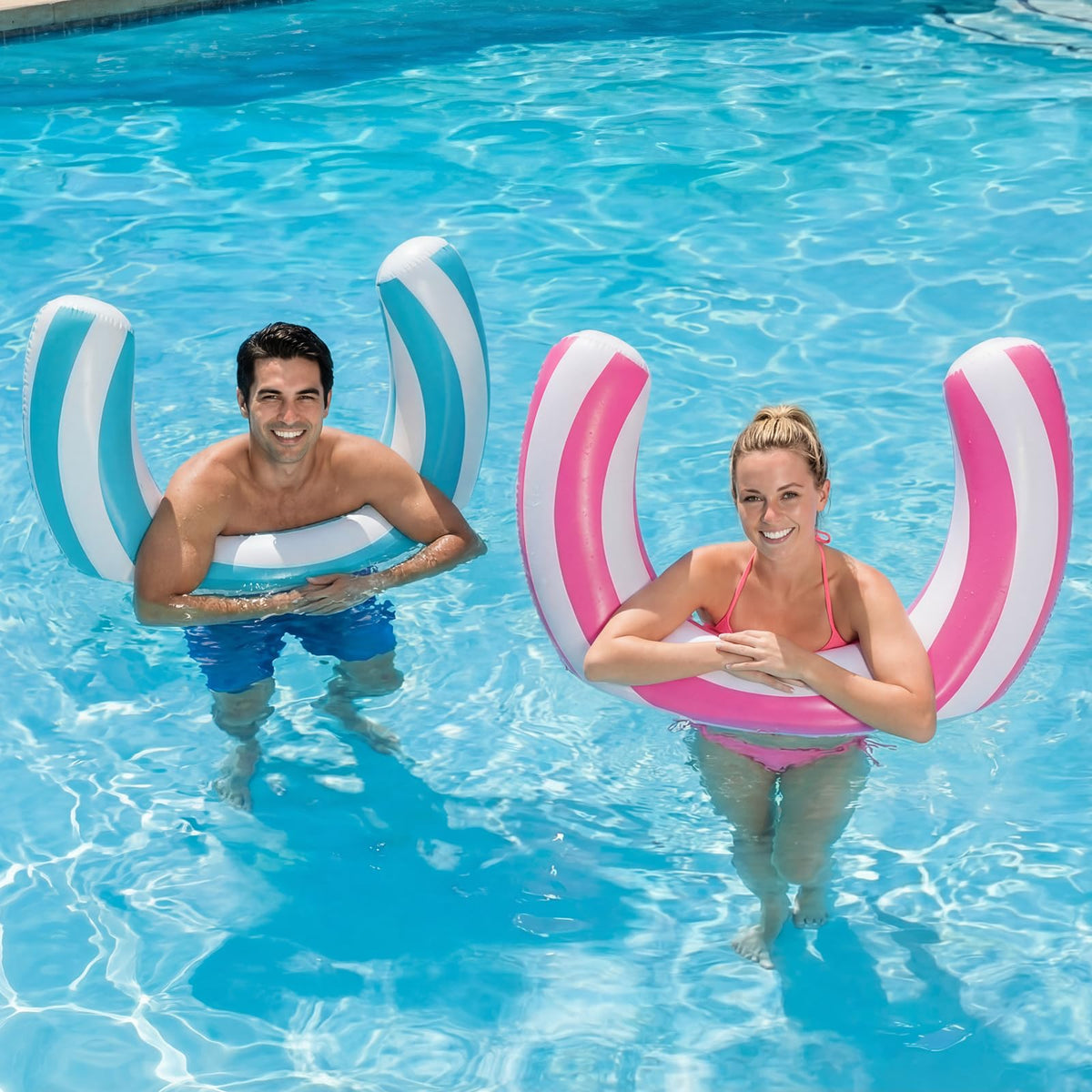 Teyva Daily 2-Pack Curved Inflatable Pool Noodles – 75 x 60 cm Lounge Floats