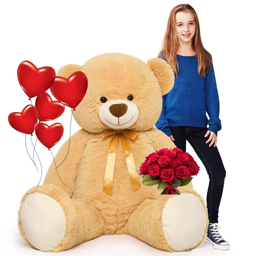Tezituor 40in Giant Teddy Bear Plush – Large Brown Stuffed Animal for All Ages