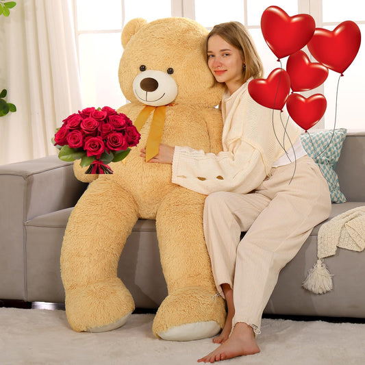 Tezituor 59-Inch Giant Teddy Bear – Life-Size Soft Plush Gift for Kids & Loved Ones