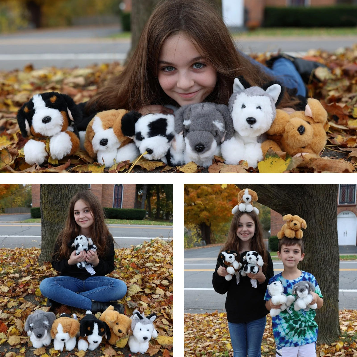 Tezituor 6 Pcs Plush Puppy Set – 11-inch Stuffed Animals for Kids & Parties
