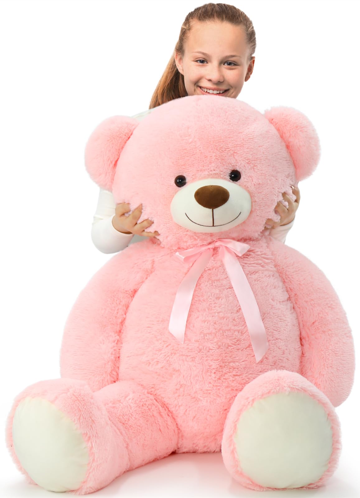 Tezituor Pink Valentines Teddy Bear – 40-Inch Giant Plush Plush Toy for Hugs, Gifts, and Decor