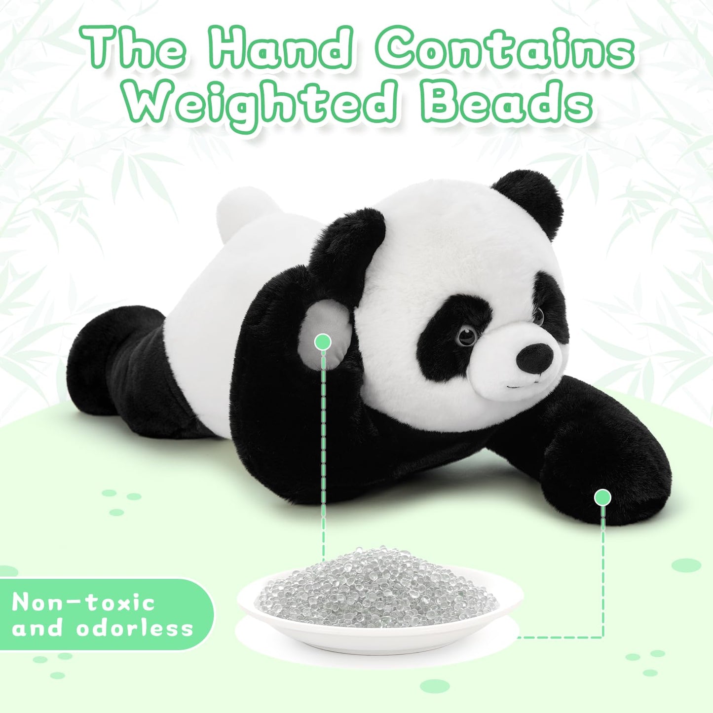 Tezituor Giant Panda Plush — 31.5-Inch Jumbo Panda Stuffed Animal for Kids & Adults