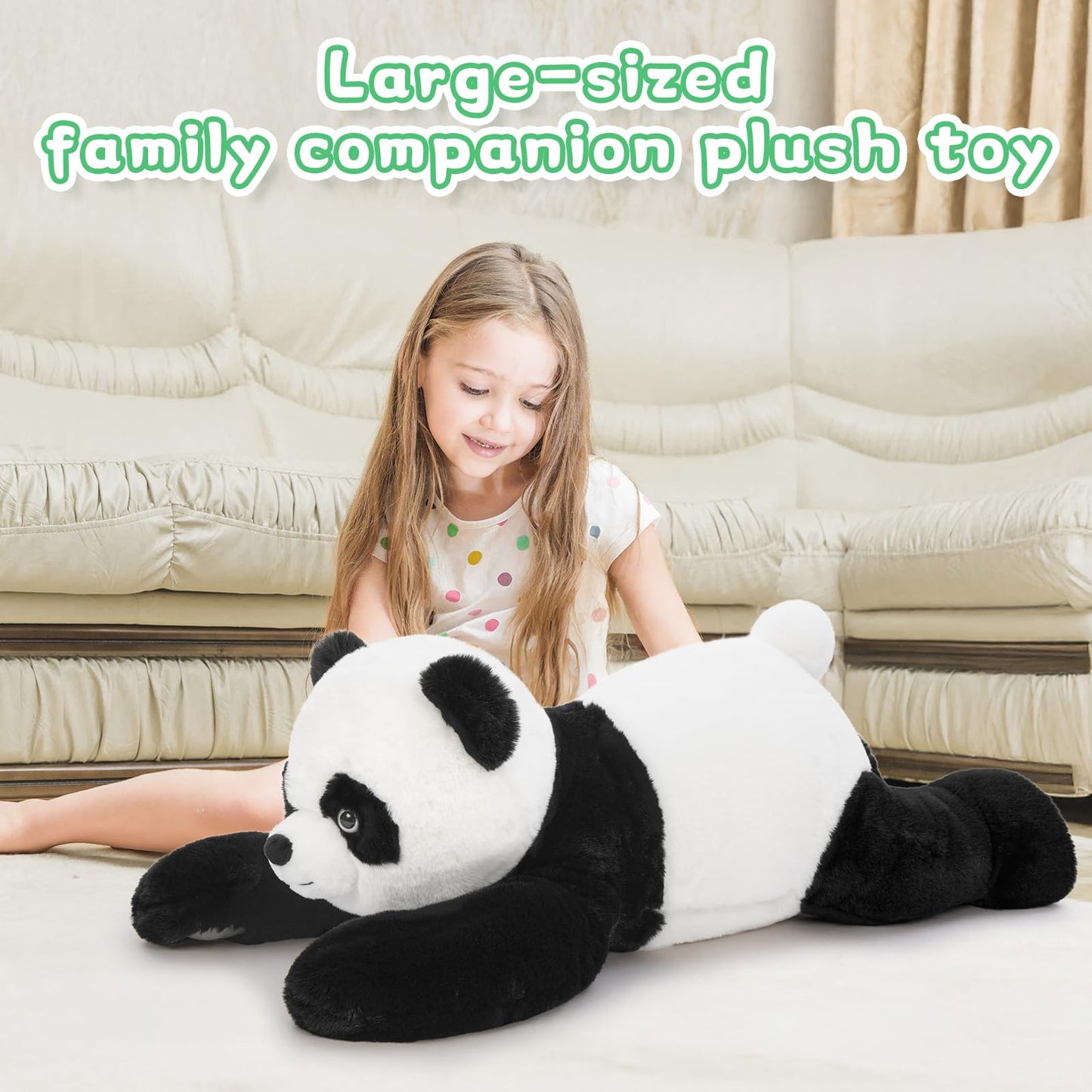 Tezituor Giant Panda Plush — 31.5-Inch Jumbo Panda Stuffed Animal for Kids & Adults