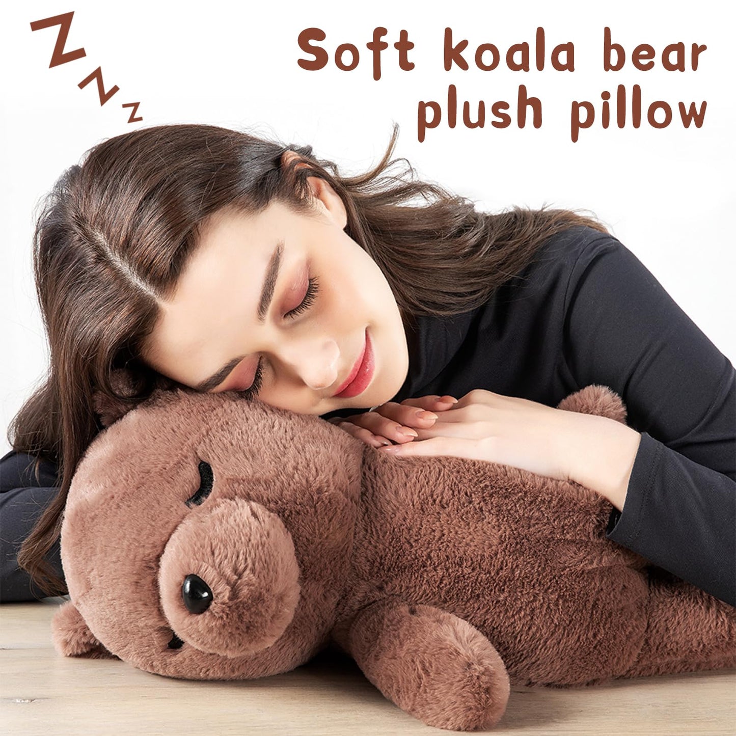 Tezituor 20-Inch Koala Plush – Large Sleeping Pillow & Cuddle Toy for Kids