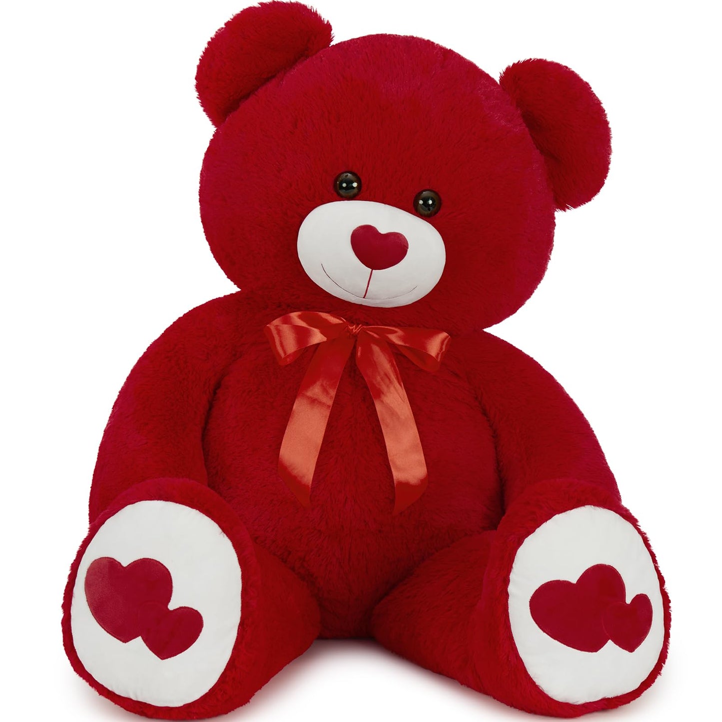 Tezituor 47-Inch Large Teddy Bear with Red Heart – Giant Plush Gift