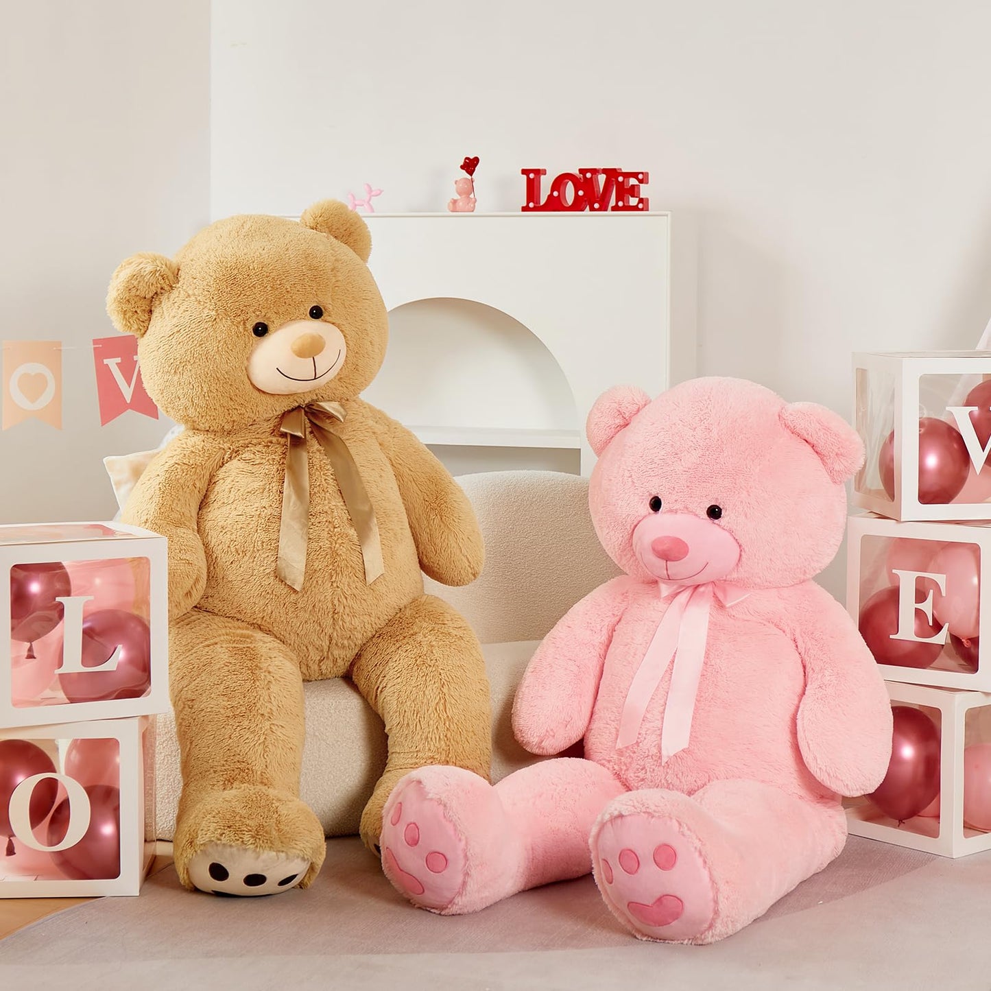Tezituor 59-Inch Giant Teddy Bear – Life-Size Plush for Gifting & Home Decor