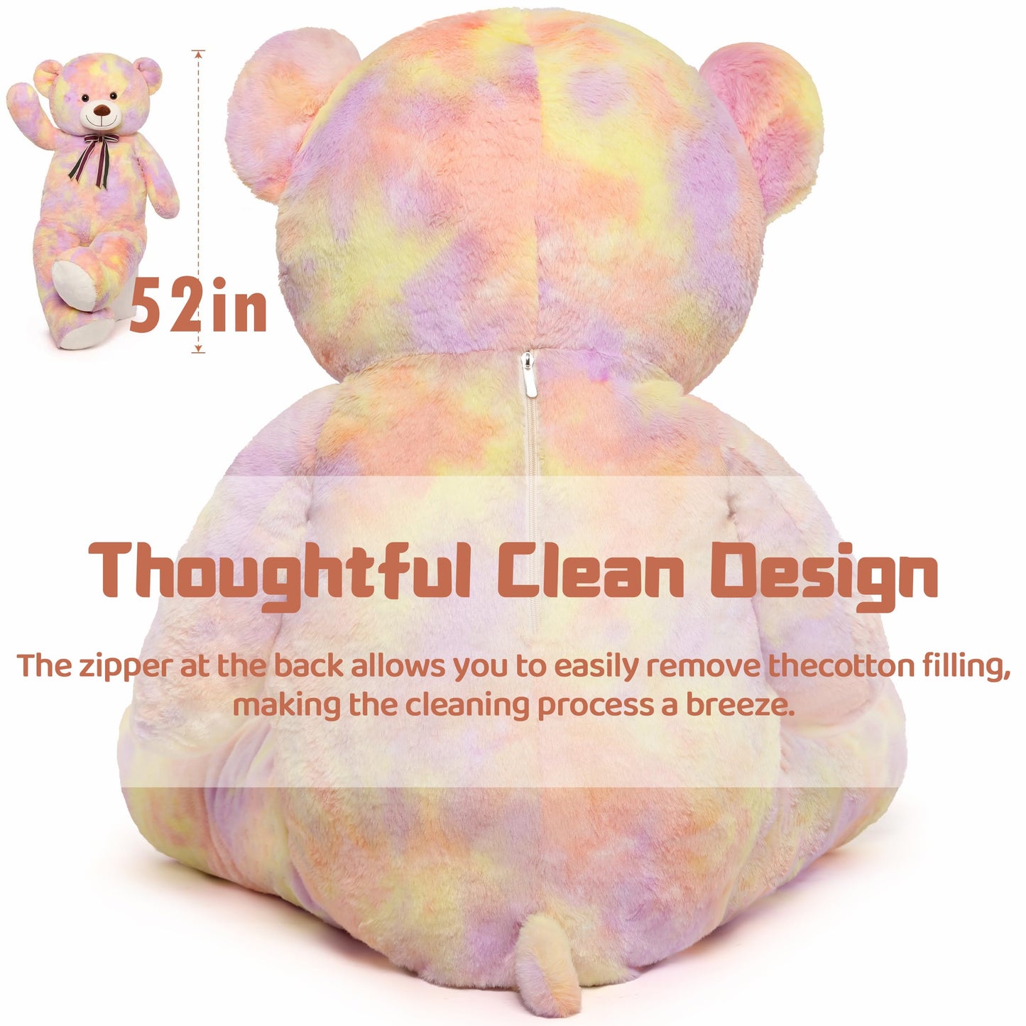 Tezituor Valentine Giant Teddy Bear – 3.3ft Soft Plush for Warmth & Comfort