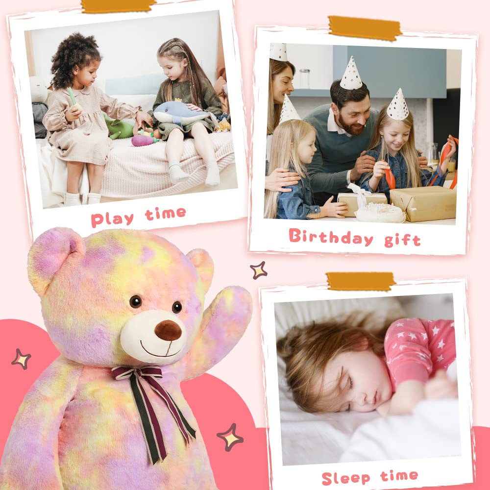 Tezituor Valentine Giant Teddy Bear – 3.3ft Soft Plush for Warmth & Comfort