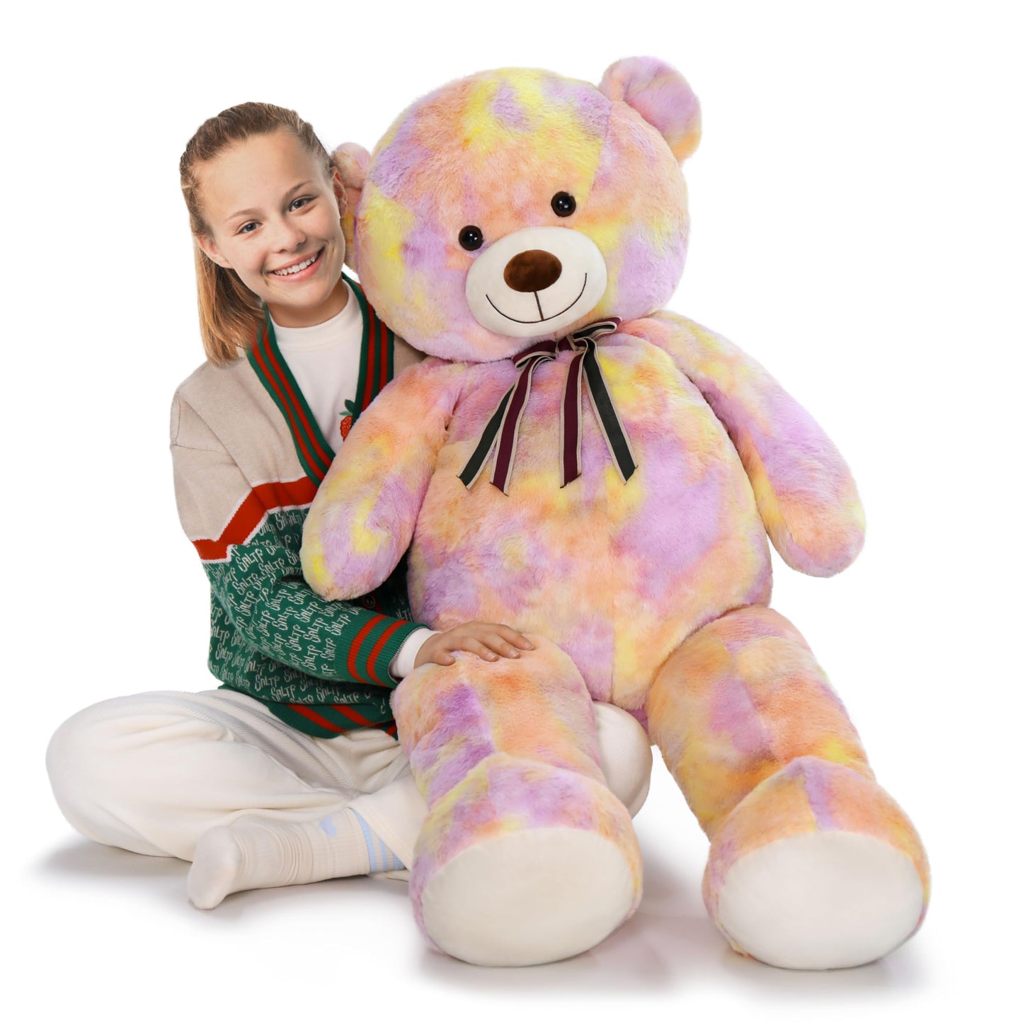 Tezituor Valentine Giant Teddy Bear – 3.3ft Soft Plush for Warmth & Comfort