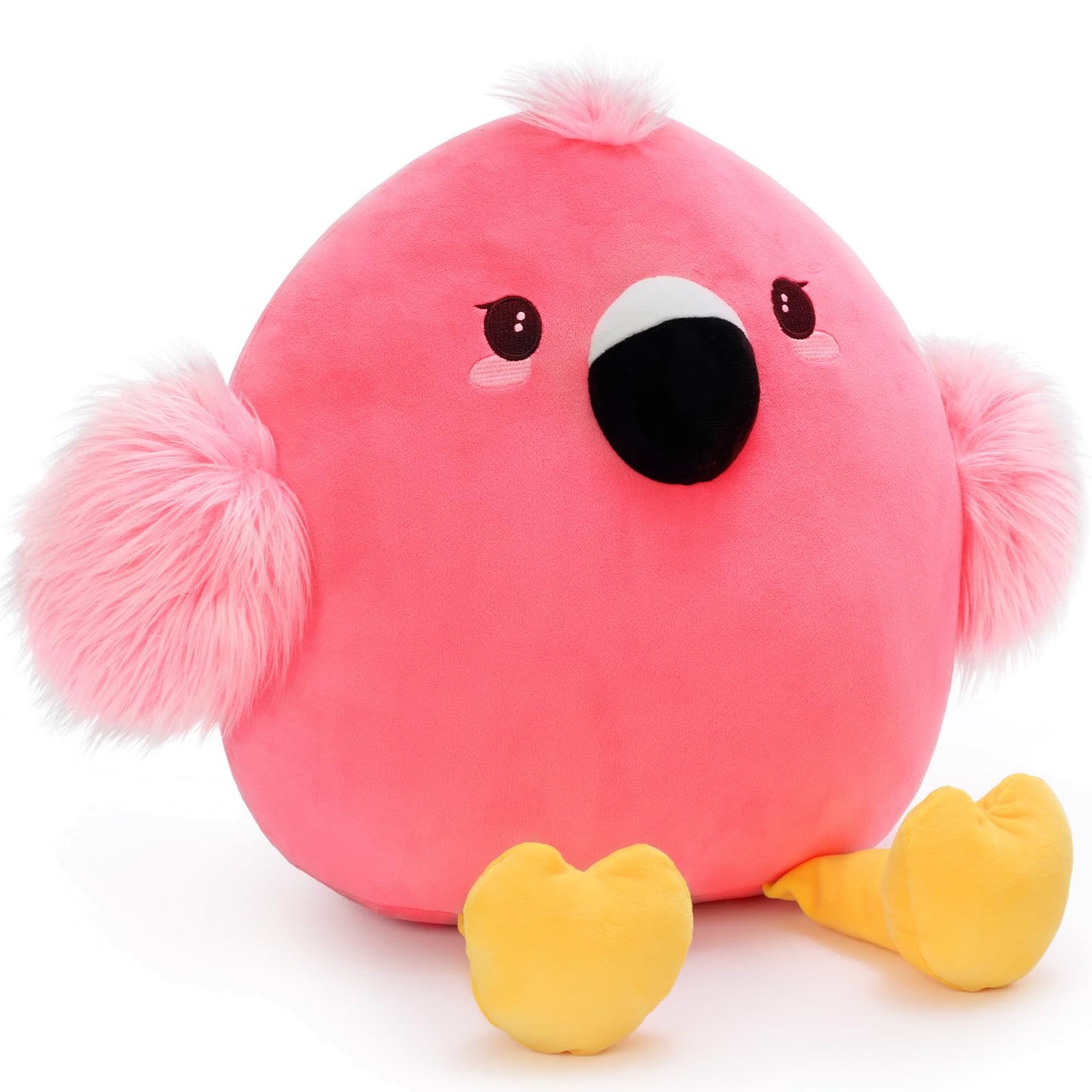 Tezituor Easter Pink Flamingo Stuffed Animal – Soft Plush Flamingo Toy & Zippered Pillow