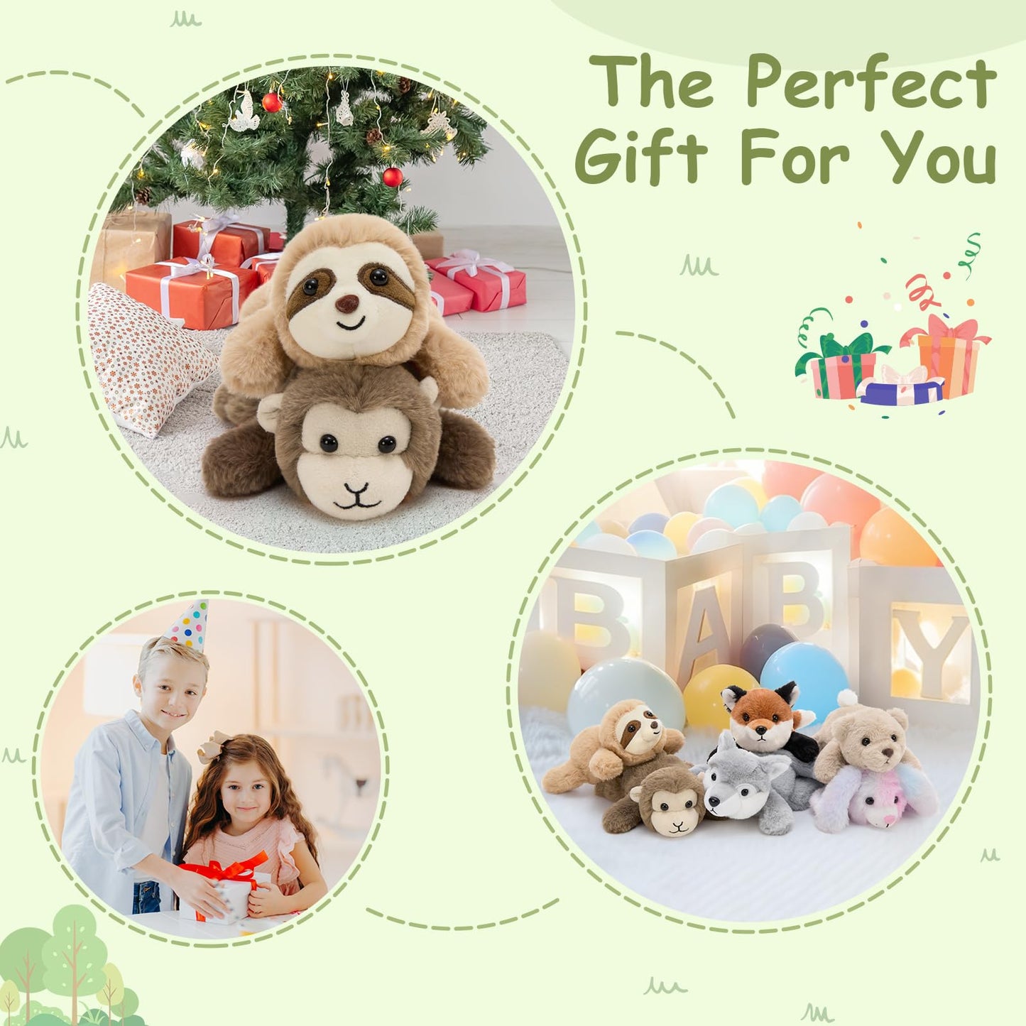 Tezituor 6 Pcs Woodland Plush Set – 7-Inch Stuffed Animals Bulk
