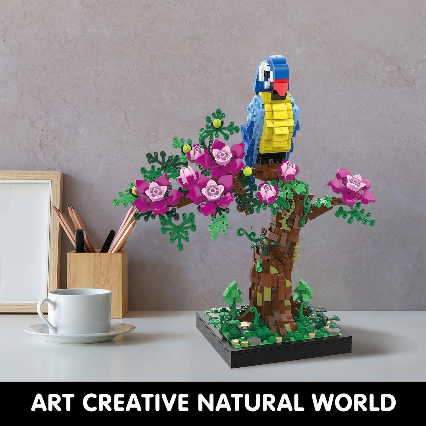 TG BLOCKS Micro Brick Flower Parrot Toy – Micro Building Set for Adults & Teens