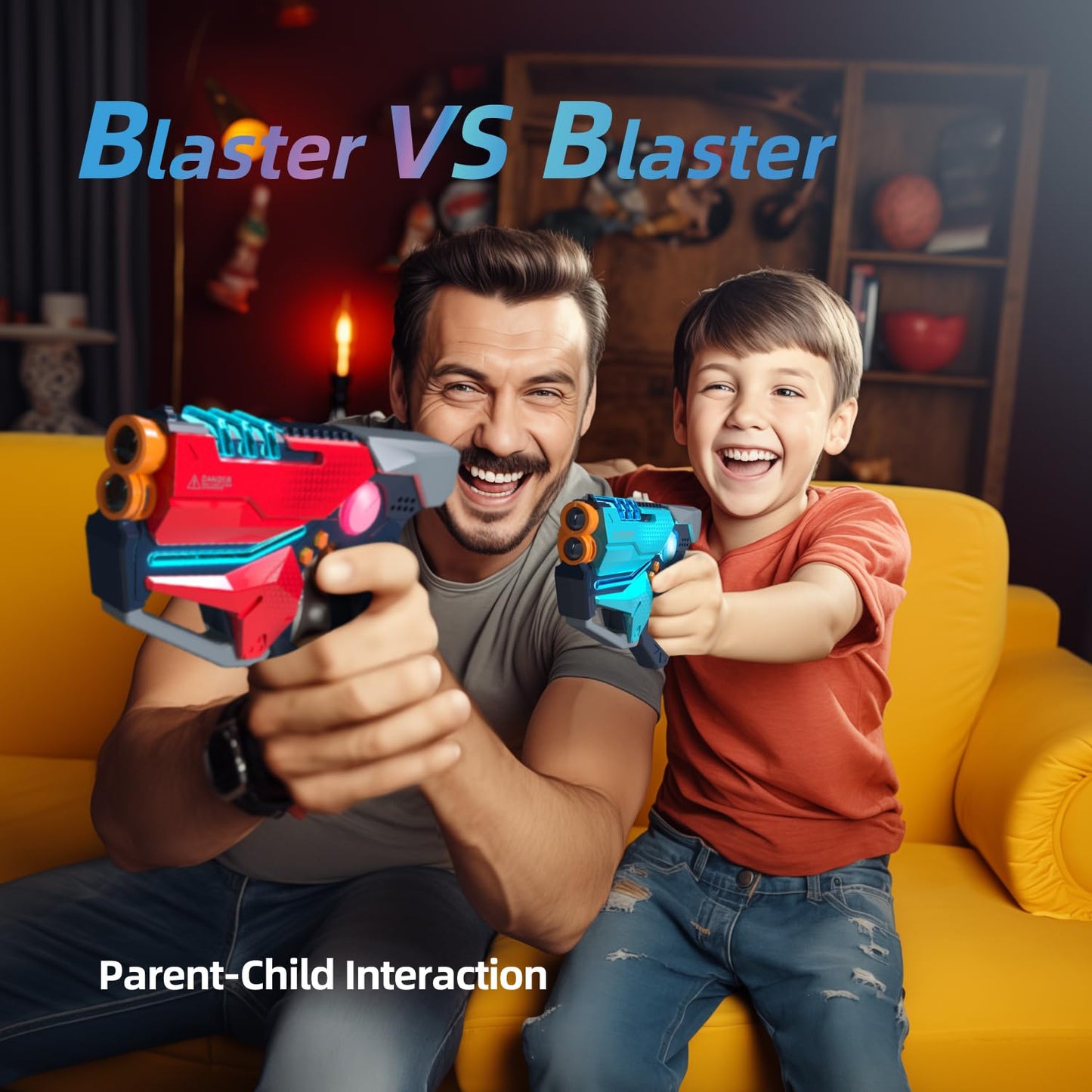 TG BLOCKS Laser Tag Set of 4 — Guns & Vests for Teens & Adults | Group Play