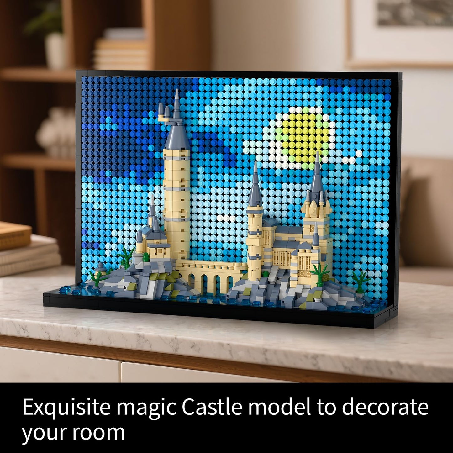 TG BLOCKS Micro Brick Magic Castle: 2-in-1 Wall Art & Display Model | 2565 Pcs