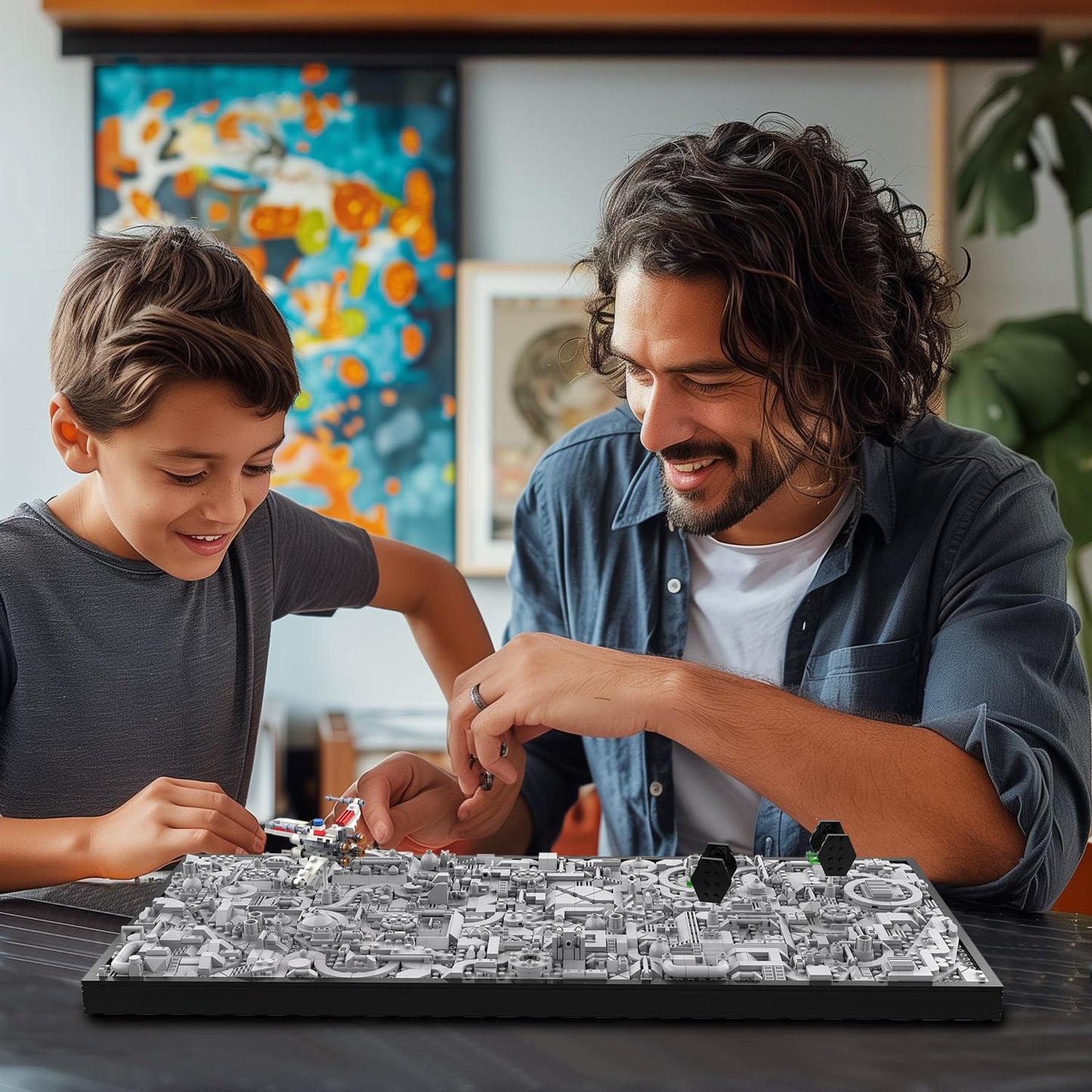 TG BLOCKS Star Trench 3D Wars Run Wall Art Craft Kit — Framed Micro Brick Scene for Teens & Adults