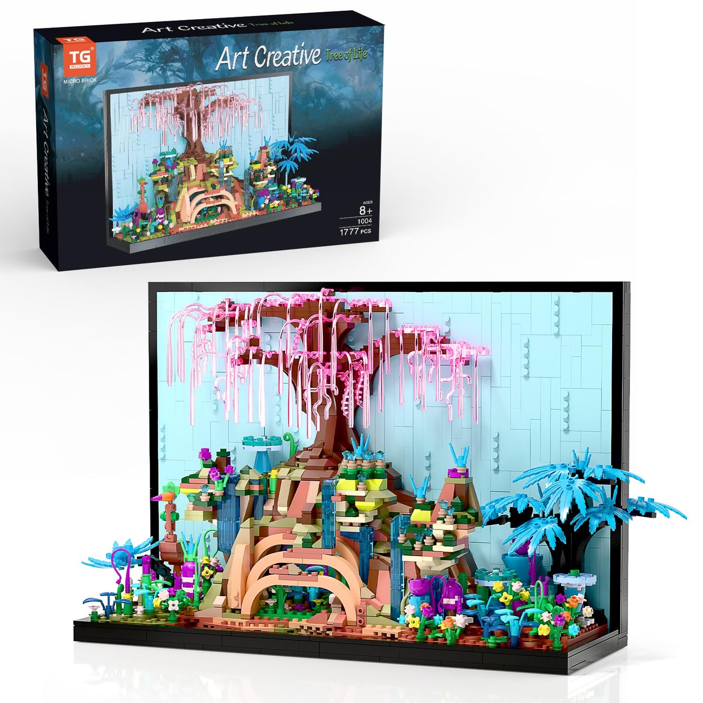 TG BLOCKS Micro Brick Tree of Life Building Set – 1777-Piece 3D Wall Art for Adults & Teens
