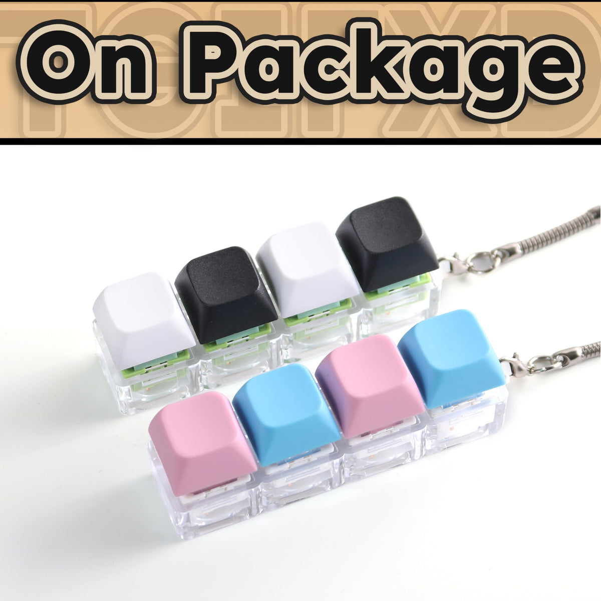 TGIFXD Keyboard Fidgets – 2-Pack Silent & Clicky Fidget Keyboard Keychains