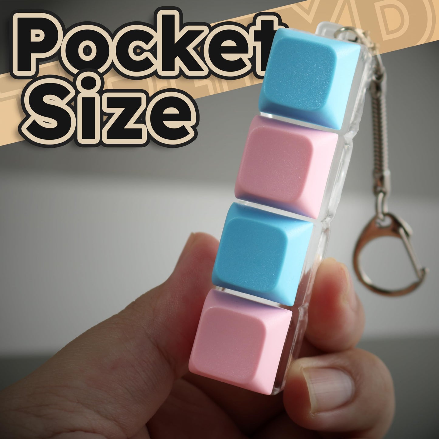 TGIFXD Keyboard Fidgets – 2-Pack Silent & Clicky Fidget Keyboard Keychains