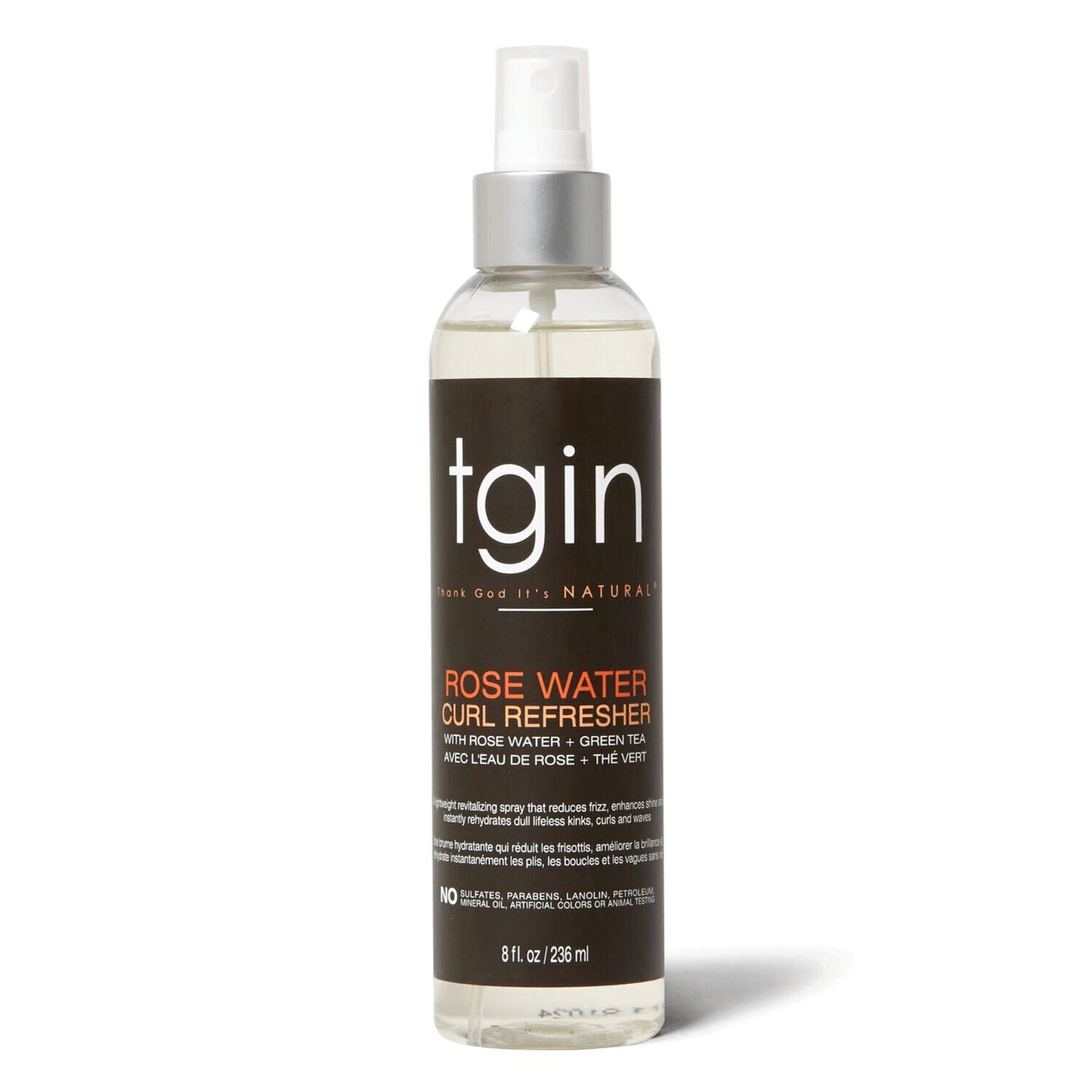 TGIN Rose Water Curl Refresher Defines, Hydrates & Revives Curls for Curly, Coily & Wavy Hair 236ml/7.98 oz