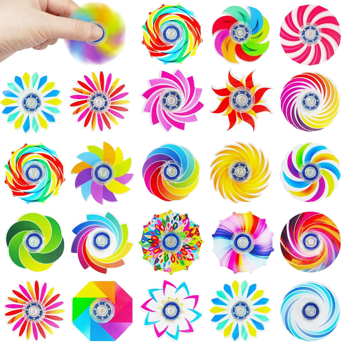 TGIQROVE 40 Pack Fidget Spinners – Colorful Bulk Fidget Toys for Kids & Adults, Stress Relief & Classroom Prizes