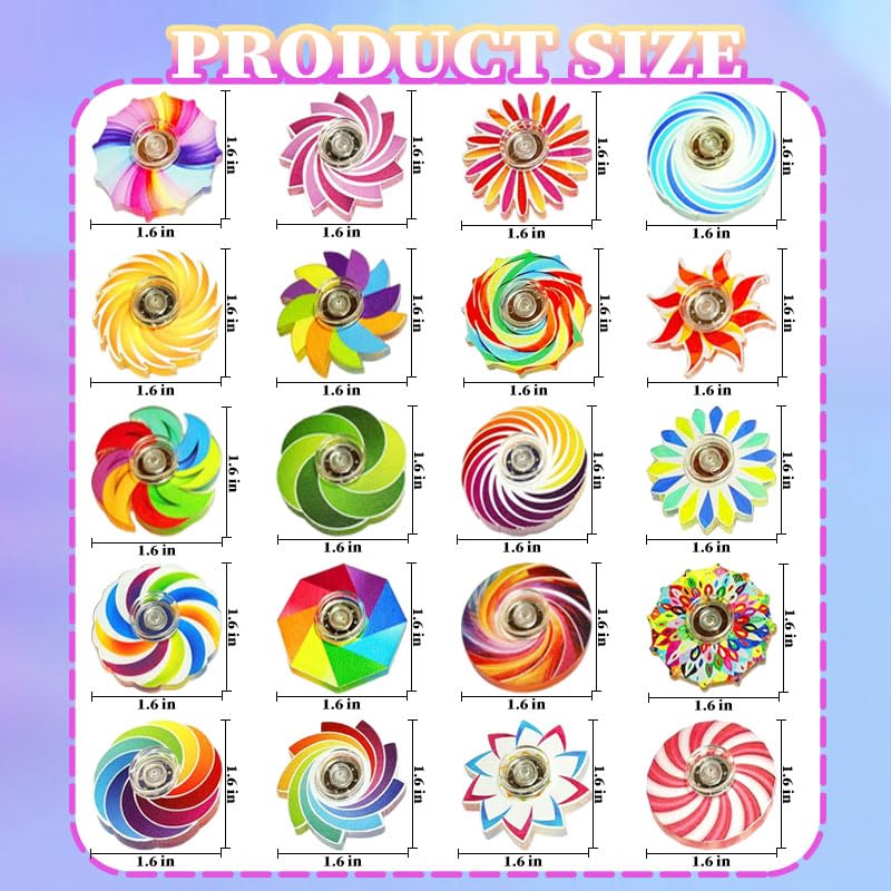 TGIQROVE 40 Pack Fidget Spinners – Colorful Bulk Fidget Toys for Kids & Adults, Stress Relief & Classroom Prizes