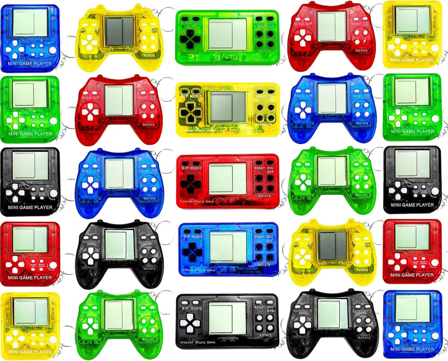 TGIQROVE 25 Pcs Video Game Keychains – Mini Gamer Party Favors, Kids Birthday Decorations & Classroom Prizes